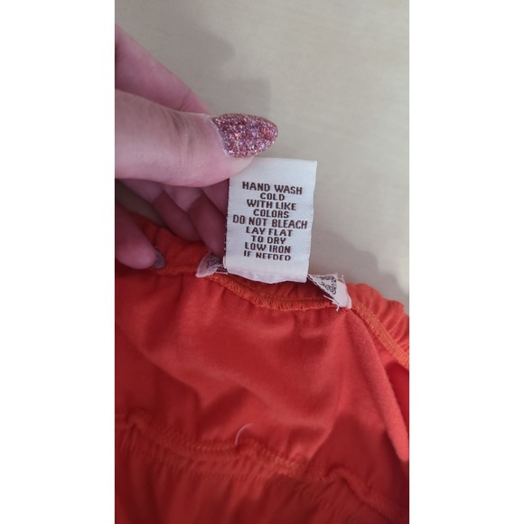 Y2K Indie Patchwork Babydoll Women SunDress Small Boho Floral Orange Mixed Media - Picture 9 of 10